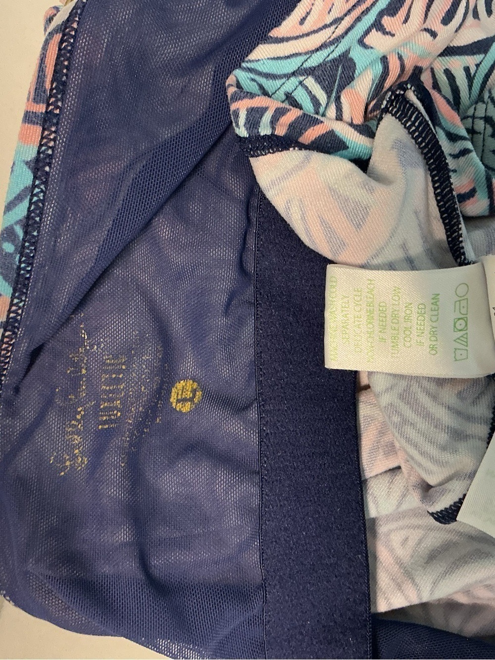 Lilly Pulitzer Luxletic Adjustable Pink & Blue Print Tank - Picture 9 of 9